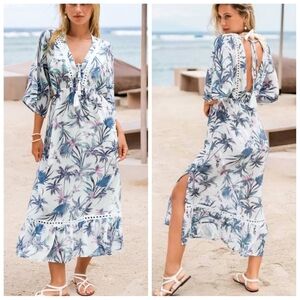Cupshe Meadow Breeze Tropical Cover-Up Maxi Dress | Small | NWT